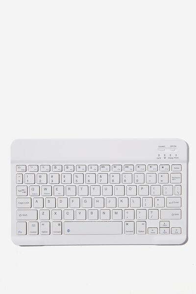 Wireless Keyboard 10 Inch, WHITE