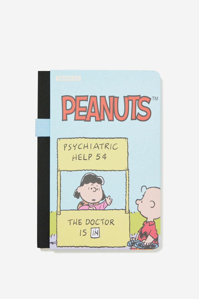 A5 Fabric Spine Notebook Premium, LCN PEA SNOOPY DOCTOR