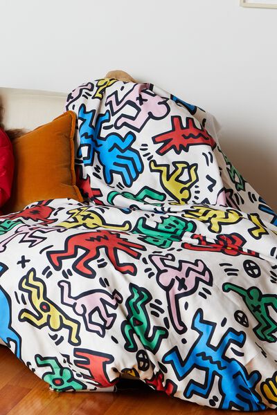 Collab Bed In A Bag, LCN KEI KEITH HARING COLOURED YARDAGE