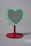 Shaped Mirror Desk Lamp, SIZZLE PINK HEART - alternate image 4