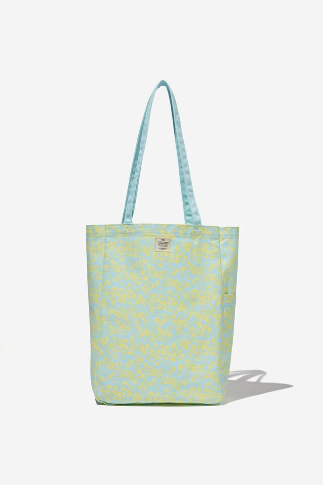 Art Tote Bag, MESSY DITSY ARCTIC BLUE/BUTTER