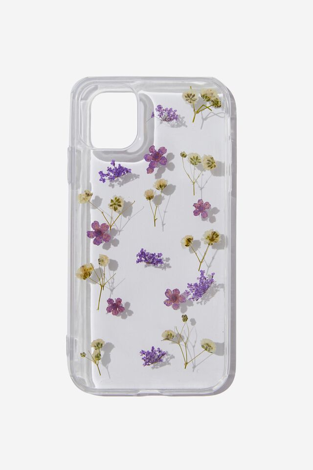Protective Phone Case iPhone 11, TRAPPED PURPLE MICRO FLOWER