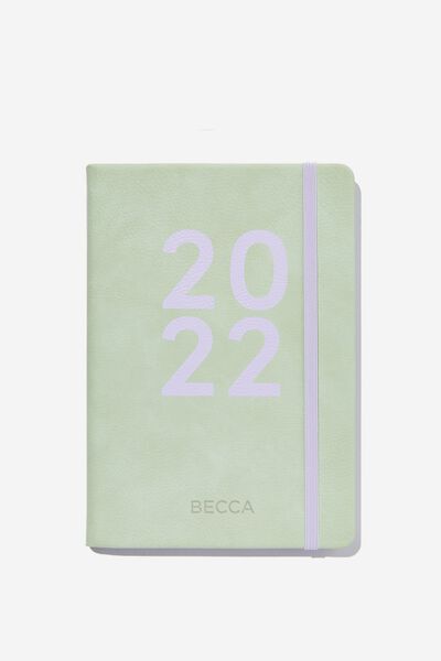 2022 A5 Weekly Buffalo Diary Personalised, SPRING MINT