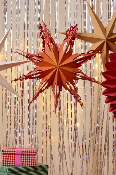 Paper Snowflake Decoration, PINK ORANGE OMBRE