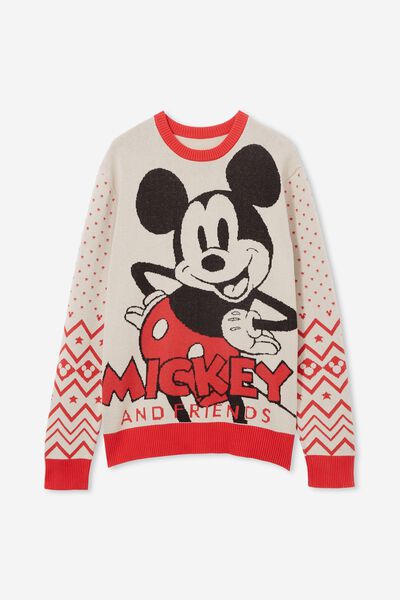 Personalised Mickey Christmas Jumper, LCN DIS DISNEY MICKEY AND FRIENDS