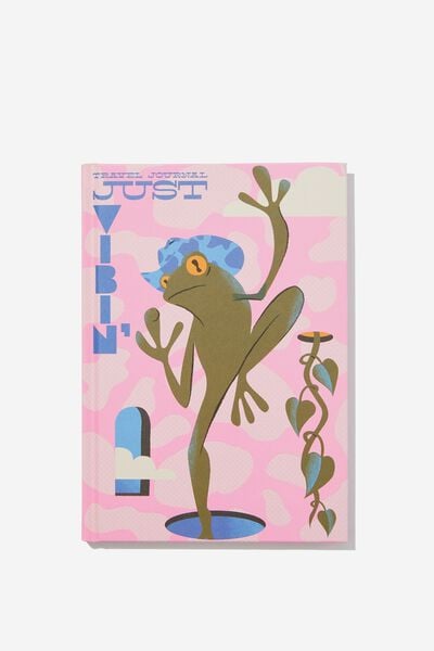 A5 Fashion Activity Journal, JUST VIBIN  GROOVY FROG