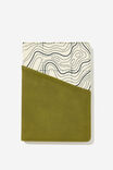 A5 Undated Arlow Diary, OLIVE TOPOGRAPHIC - alternate image 1