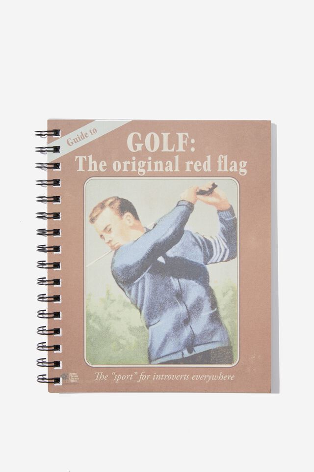 A5 Campus Notebook Recycled, GOLF THE ORIGINAL RED FLAG