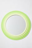 Shaped Wall Mirror, ROUND GREEN OMBRE - alternate image 1
