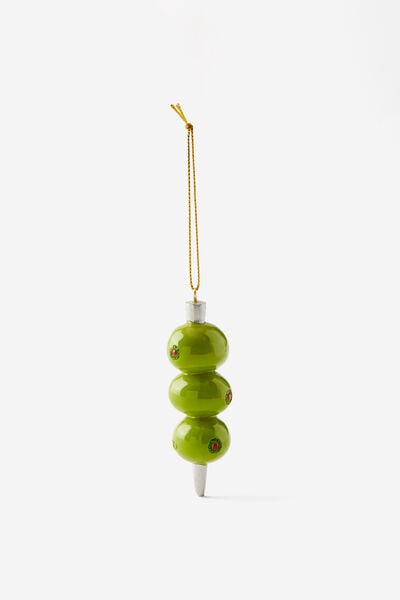 Resin Christmas Ornament, GREEN OLIVES