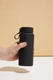 On The Move Metal Drink Bottle 350Ml, BLACK