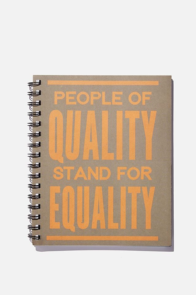 A5 Campus Notebook Recycled, STAND FOR EQUALITY ORANGE