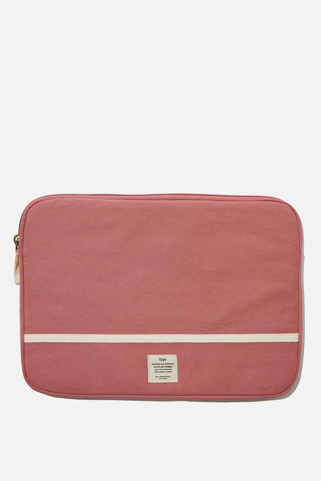 Canvas 13" Laptop Case Personalised, DUSTY ROSE