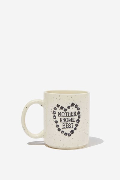 Limited Edition Mothers Day Mug, MOTHER KNOWS BEST SPECKLE