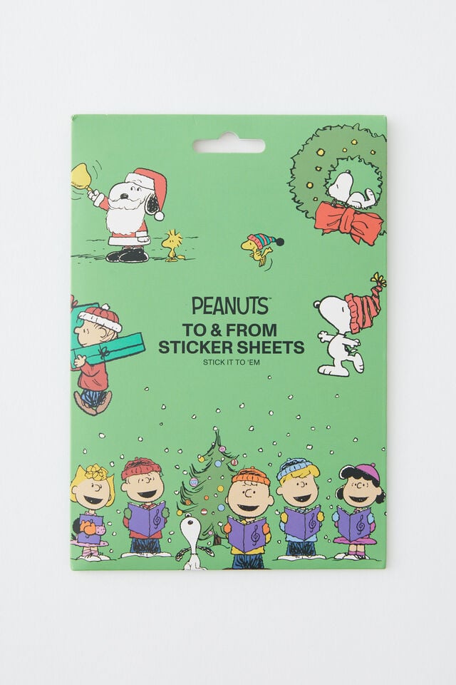 To & From Sticker Sheets, LCN PEA PEANUTS