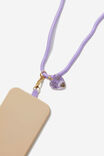 Cross Body Lanyard  With Card, TRAPPED DAISY / SOFT LILAC - alternate image 2