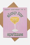 Funny Birthday Card, SIMP FOR SPRITZERS! - alternate image 1