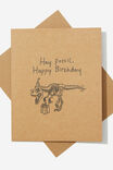 Funny Birthday Card, HAPPY BIRTHDAY YOU FOSSIL CRAFT - alternate image 1