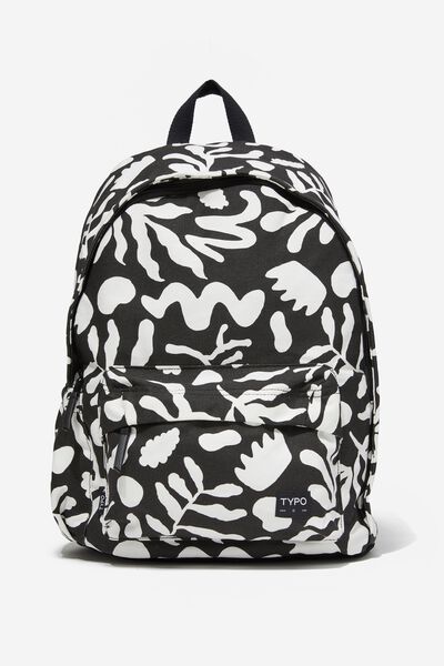 Off The Grid Backpack, ABSTRACT FOLIAGE BLACK + WHITE