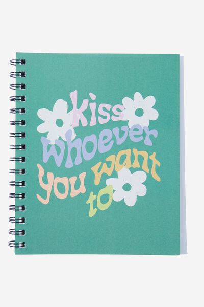 A5 Campus Notebook Recycled, KISS WHOEVER YOU WANT DAISY