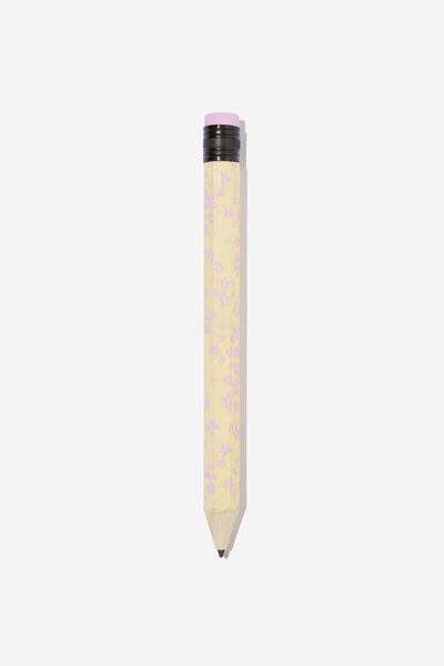 Fashion Giant Pencil, MESSY DITSY YELLOW
