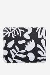 Neoprene Mouse Pad, ABSTRACT FOLIAGE BLACK AND WHITE - alternate image 1