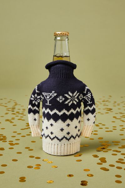 Bottle Sweater, BLUE FAIR ISLE
