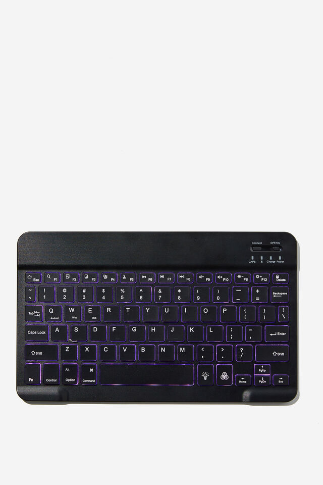 Led Wireless Keyboard 10 Inch, BLACK
