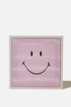 24 X 24 Smiley Mini Canvas Art, LCN SMI SMILEY PURPLE TIE DYE