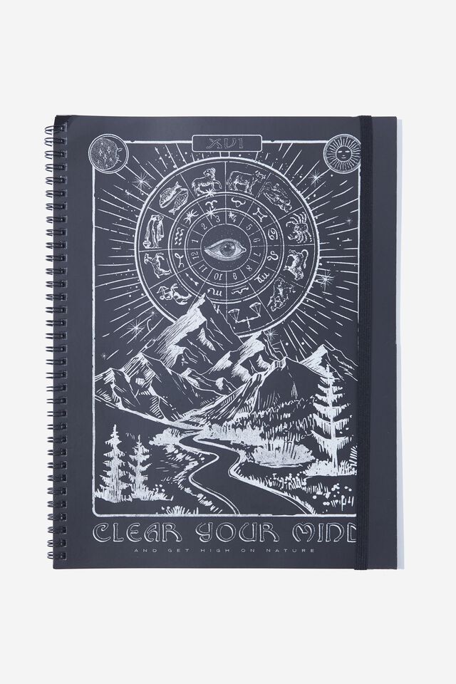 A4 Spinout Notebook Recycled, RADIATE THE MOON