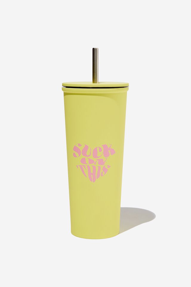 Metal Smoothie Cup, SUCK ON THIS!