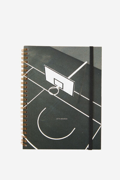 A5 Spinout Notebook, LETS BOUNCE BBALL COURT