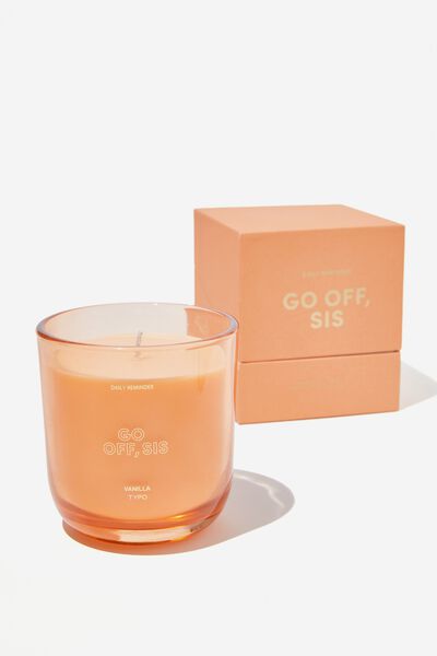 Daily Reminder Candle, TROPICAL PEACH GO OFF SIS