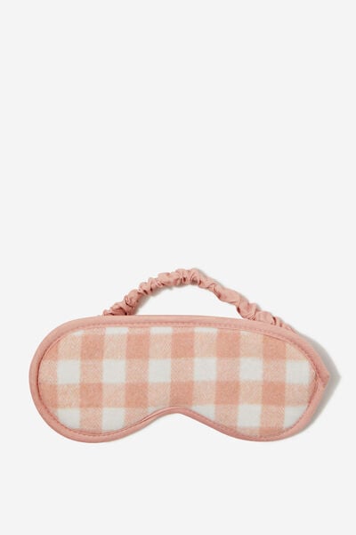 Off The Grid Eyemask, GINGHAM/ BLUSH NUDE