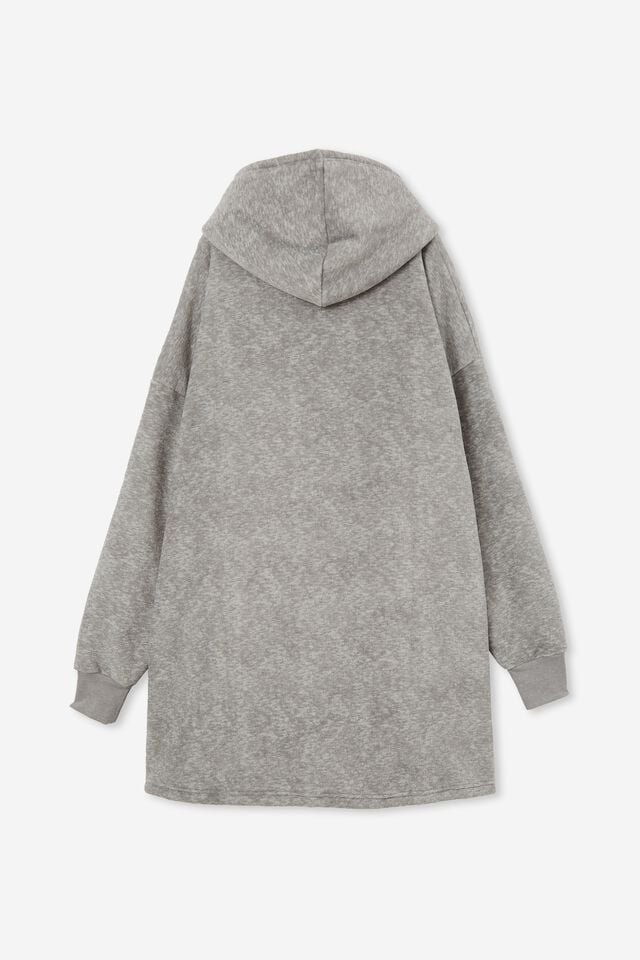 Slounge Around Oversized Hoodie, RECOVERY MODE GREY