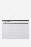A1 2024 25 Hanging Calendar, BLACK AND WHITE - alternate image 1