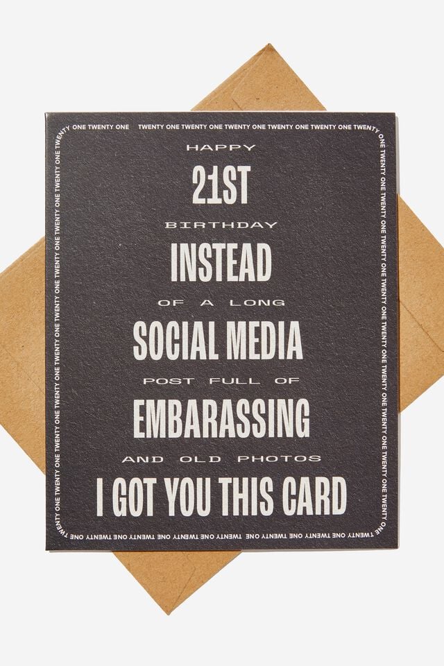 Age Card, 21ST I GOT YOU THIS CARD