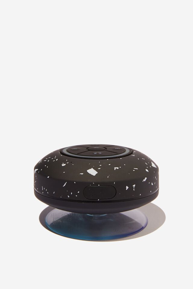 Wireless Led Shower Speaker, SPECKLE TERRAZZO BLACK