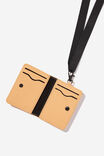 Card Holder With Lanyard, TROPICAL PEACH OPTIMISTIC STATE