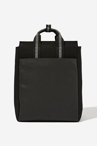 Essential Tote Backpack, BLACK