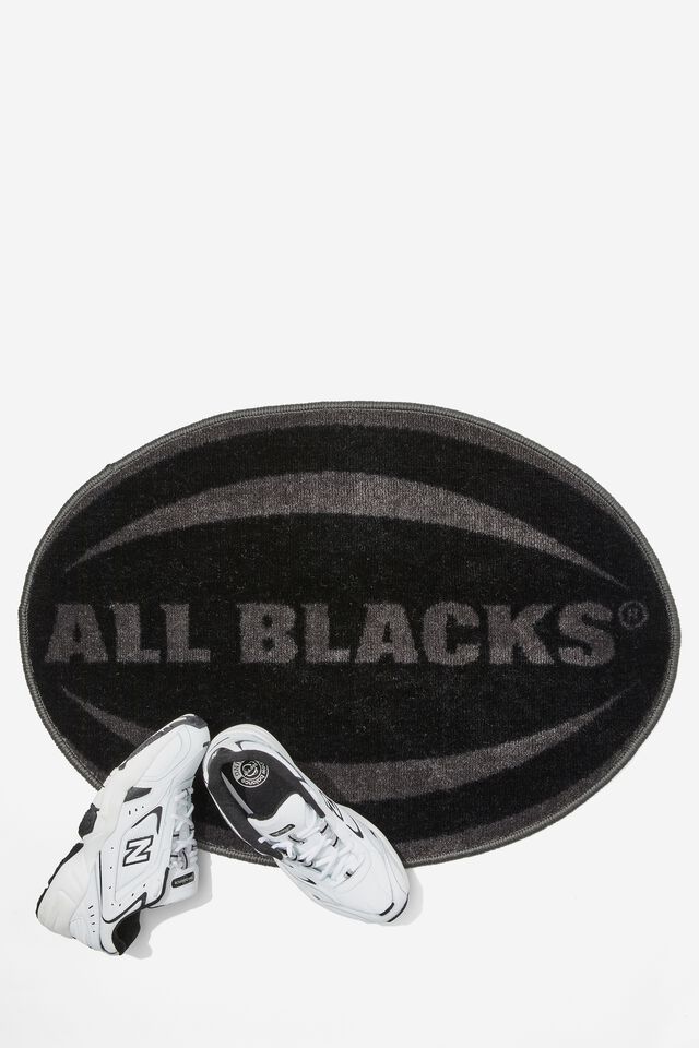 Collab Printed Floor Rug, LCN ALL BLACKS LOGO