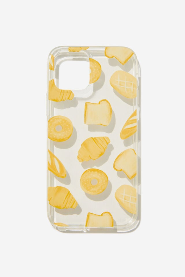 Graphic Phone Case Iphone 12-12 Pro, BREAD / CLEAR