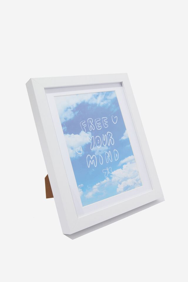 A5 Framed Print, FREE YOUR MIND CLOUDS CLARE