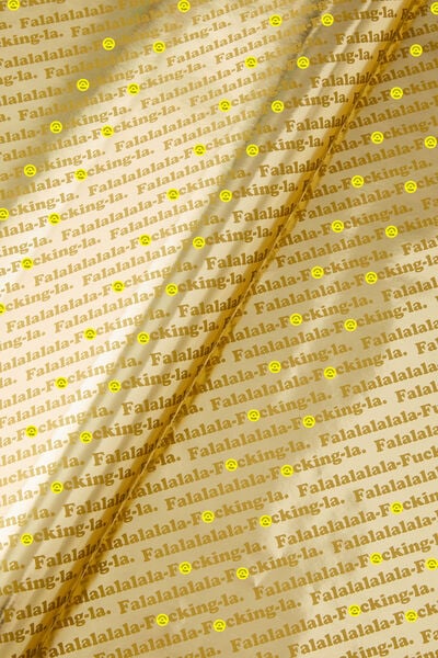 Christmas Wrapping Paper Roll, GOLD METALIC QUOTE!!