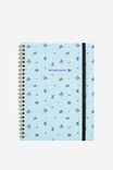 A5 Spinout Notebook, NO BAD DAYS BLUE DITSY FLORAL - alternate image 1