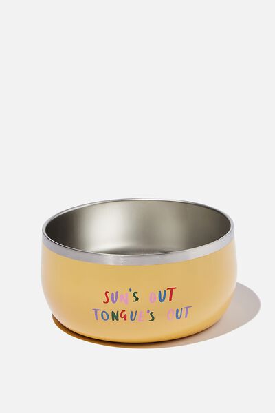 Pet Club Premium Dog Bowl - Small, CANTELOUPE TONGUES OUT