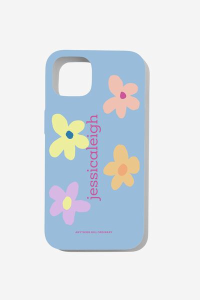 Personalised Slimline Recycled Phone Case 12, 12 Pr0, ARCTIC BLUE DAISY