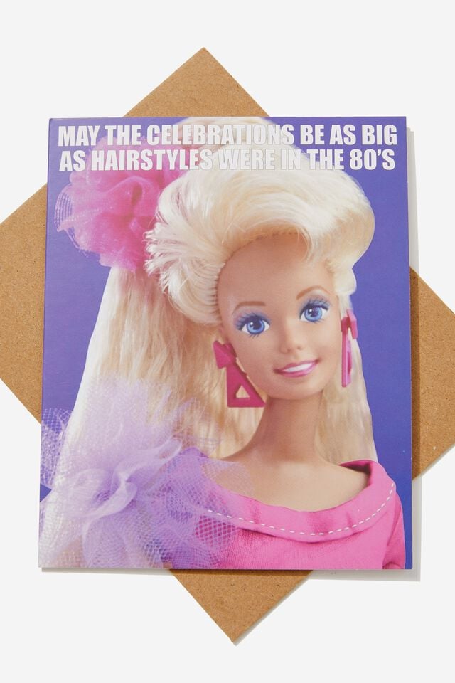 Barbie Nice Birthday Card, LCN MAT BARBIE HAIRSTYLES