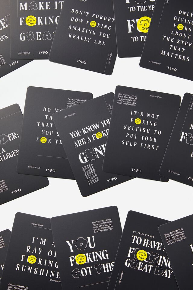Small Affirmation Cards, F**K TO THE YEAH STREET!!