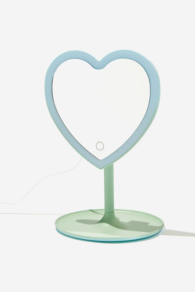 Shaped Mirror Desk Lamp, POLAR BUE & SPRING MINT OMBRE HEART